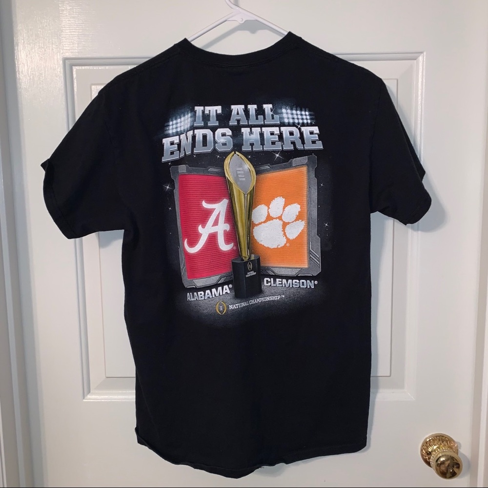 Alabama & Clemson national championship tshirt